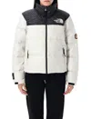 The North Face 1996 Retro Nuptse Jacket In White Dune/tnf Black Tn