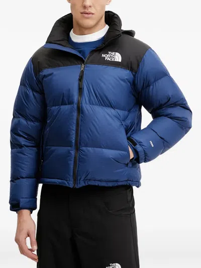 The North Face 1996 Retro Nuptse Hooded Puffer Jacket In Blue