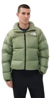 The North Face Retro Nuptse 1996 Bark Mist Down Jacket In Green