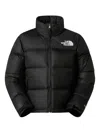 The North Face 1996 Retro Nuptse Hooded Quilted Shell Down Jacket In Recycled Black