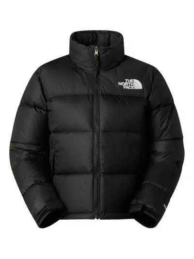 The North Face 1996 Retro Nuptse Hooded Quilted Shell Down Jacket In Recycled Black