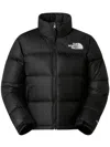 The North Face Nuptse Water Repellent 700 Fill Power Down Short Puffer Jacket In Black