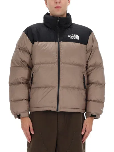 The North Face 1996 Retro Nuptse Puffer Jacket In Brown And Black In Multi