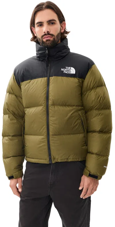 The North Face 1996 Retro Nuptse Two-tone Padded Jacket In Green