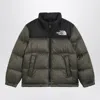 The North Face 1996 Retro Nuptse Jacket In Taupe/black In Green