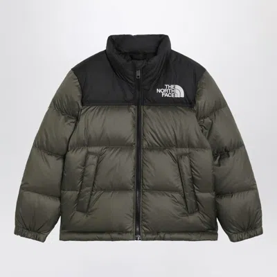 The North Face 1996 Retro Nuptse Jacket In Taupe/black In Green