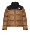 The North Face 1996 Retro Nuptse Jacket In Latte & Tnf Black