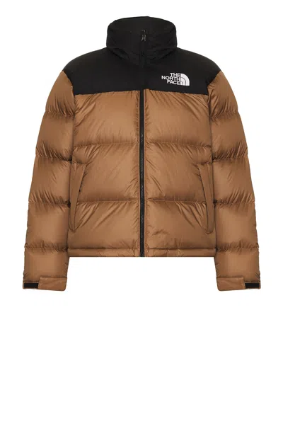 The North Face 1996 Retro Nuptse Jacket In Latte & Tnf Black