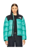 The North Face Retro Nuptse Jacket 1996 Block Design In Oxidized Bronze