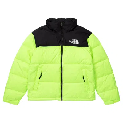 Pre-owned The North Face 1996 Retro Nuptse Jacket 'safety Green/black'