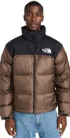 The North Face 1996 Retro Nuptse Down Jacket In Smokey Brown/tnf Black
