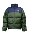 The North Face Green & Navy 1996 Retro Nuptse Down Jacket In Green