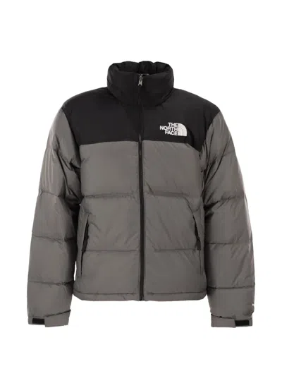 The North Face Retro Nuptse 1996 Short Down Jacket In Gray