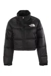 The North Face Nuptse Water Repellent 700 Fill Power Down Short Puffer Jacket In Black