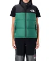 The North Face 1996 Retro Nuptse Gilet In Green