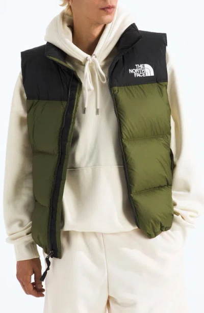 The North Face 1996 Retro Nuptse Water Resistant Down Puffer Vest In Green