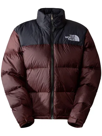 The North Face Black & Burgundy 1996 Retro Nuptse Down Vest In Brown