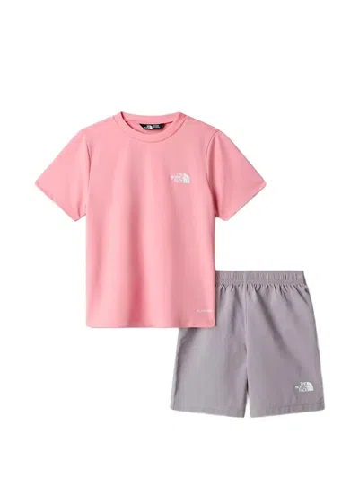 The North Face Kids' 24/7 Logo-print Shorts Set In Pink