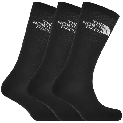 The North Face 3 Pack Crew Socks Black