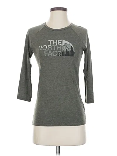 Pre-owned The North Face 3/4 Sleeve T-shirt In Gray