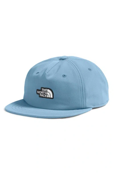 The North Face 5-panel Recycled 66 Snapback Baseball Cap In Steel Blue