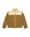 The North Face Two-tone Puffer Jacket In Brown