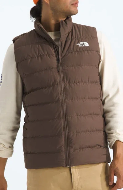 The North Face Aconagua 3 Puffer Vest In Smokey Brown