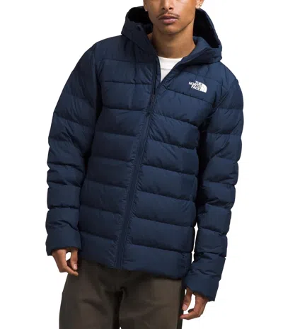 The North Face Aconcagua 3 Puffer Jacket Mens Navy Hooded Full Zip Gbo3019 In Multi