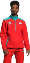 THE NORTH FACE ALPINE POLARTEC 200 .25 ZIP JACKET MEN'S RED FLEECE PULLOVER SGN673