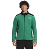 The North Face Full Zip Fleece With Hood And Pockets In Green