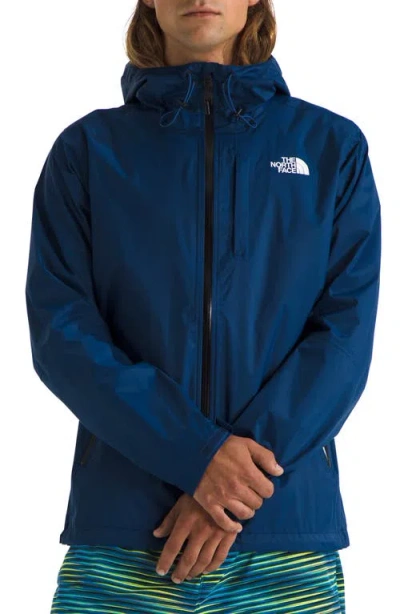 The North Face Alta Vista Water Repellent Packable Hooded Jacket In Blue