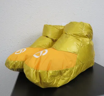Pre-owned The North Face Amk Mountaineering Down Boot Bootie 1000-down Sleeping Socks In Yellow