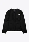 The North Face Black Padded Jacket With Logo In Black