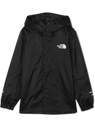 The North Face Kids Black Antora Rain Jacket In 黑色