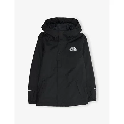 The North Face Kids' Nf Black/tnf Black Antora Hooded Shell Rain Jacket Xs-xxl Xxl