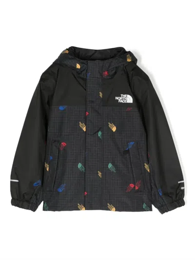 The North Face Babies' Antora Logo-print Hooded Rain Jacket In Blue