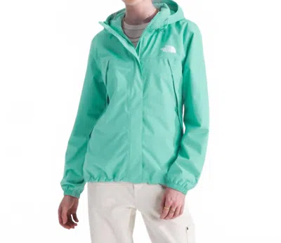 The North Face Antora Rain Jacket In Bright Foam In Green