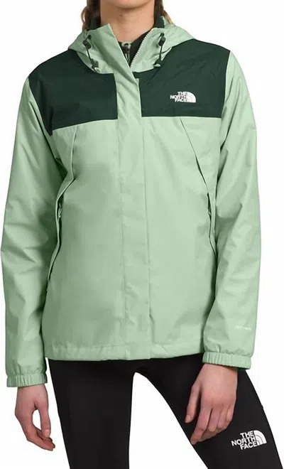 The North Face Antora Rain Jacket In Misty Sage In Green