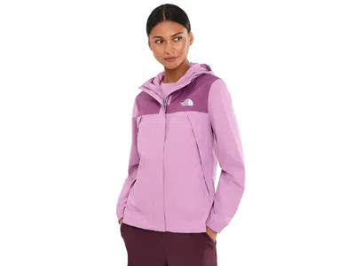 The North Face Antora Rain Jacket Women's Coat Hushed Lavender/chroma Purple: Sm, Polyester In Pink