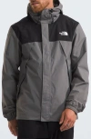 The North Face Antora Water Repellent Rain Jacket In Smoked Pearl/tnf Black