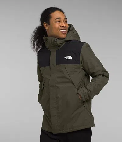 Pre-owned The North Face Antora Tri-climate Hooded Waterproof Jacket Red Black Size L