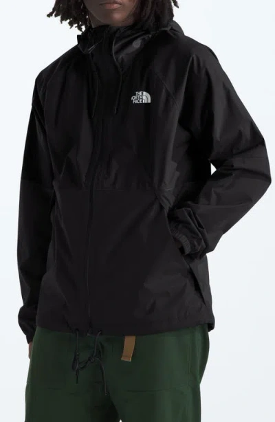 The North Face Antora Waterproof Hooded Rain Jacket In Tnf Black-npf