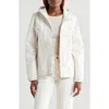 The North Face Antora Waterproof Hooded Rain Jacket In White Dune