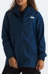 The North Face Antora Waterproof Hooded Rain Parka In Summit Navy