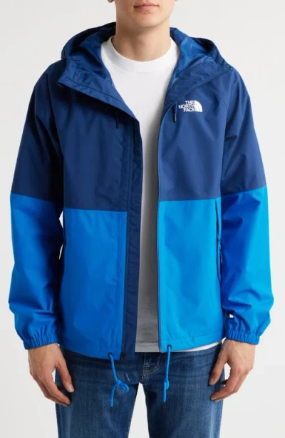 The North Face Antora Waterproof Rain Hoodie In Blue