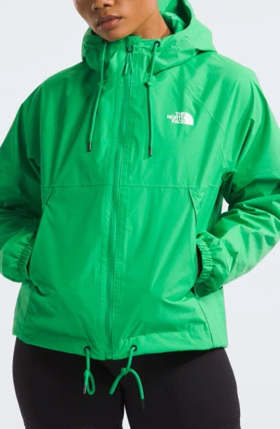 The North Face Green Antora Rain Jacket In Po8 Optic Emerald