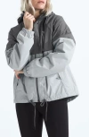 The North Face Antora Waterproof Rain Jacket In Smoked Pearl/ High Rise