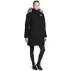 The North Face Arctic Parka Jacket Women Black Wp 550-fill-power Down Asm229 In Black