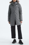 The North Face Arctic Waterproof 600-fill-power Down Parka With Faux Fur Trim In Gray