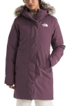 The North Face Arctic Waterproof 600-fill-power Down Parka With Faux Fur Trim In Purple